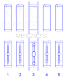 King GM 294/325/345/364CI 4.8/5.3/5.7/6.0L L20/LS1/LS2/LS4/LS6 Main Bearing Set - Size STD