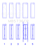 King Engine Bearings Ford Powerstroke 6.0L/6.4L Diesel Crankshaft Main Bearing Set - Size STD