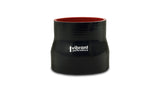 Vibrant 4 Ply Aramid Reducer Coupling 2.5in I.D. x 4in I.D. - Gloss Black