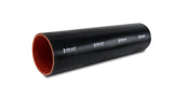 Vibrant 4 Ply Reinforced Silicone Straight Hose Coupling - 3.5in I.D. x 12in long (BLACK)